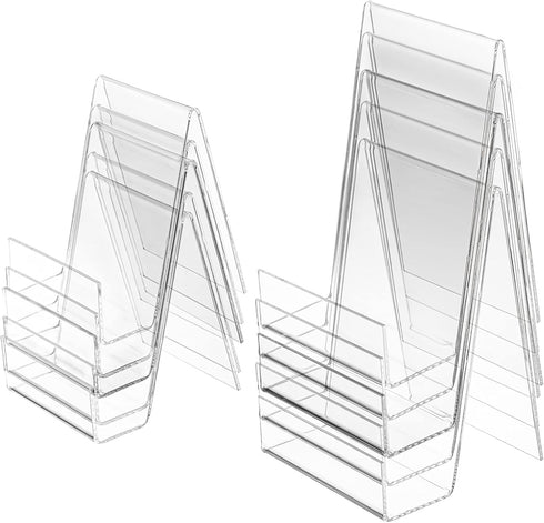 Dicunoy 10PCS Acrylic Book Stands, Clear Display Easel for Picture Album, Brochure, Paperbacks
