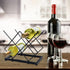 Small Wine Racks Countertop, 5 Bottle Capacity, Modern Black Metal Wine Bottle Holder for Home Kitchen Bar