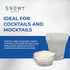 Rimmer Rimming 16oz Snowy River Clear, Cocktail & Margarita Sugar - Vibrant Color Glass Sugar with Medium Crystal