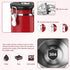 Cereal,16OZ,Red ShanSon Coffee Canister Airtight Coffee Container Stainless Steel Coffee Bean Storage Container
