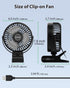 GEHEN 3-Speed Clip-On Fan with Strong Airflow, USB-Powered, Ultra-Quiet Operation for Bedroom, Office & Stroller Use