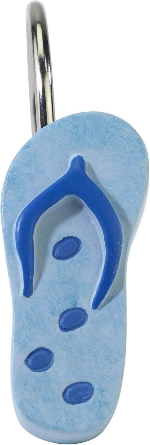 Avanti Linens Beach Inspired Shower Curtain Hooks, Set of 12 for Bathroom Decor (Beach Mode Collection)