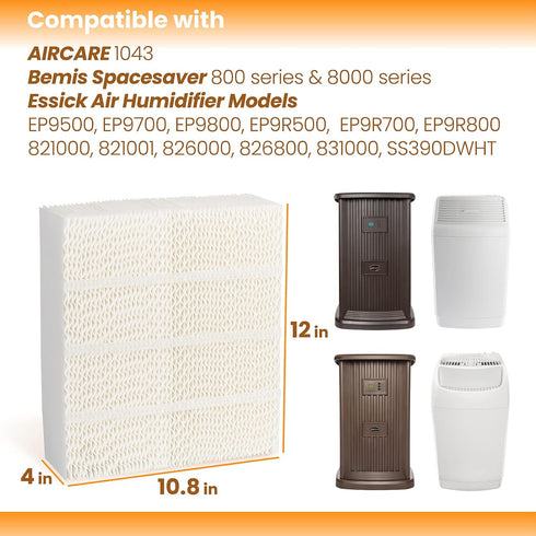 ANTOBLE 1043 Super Humidifier Wick Filter Replacement for Essick Air EP9500, EP9700, EP9800, EP9R500, EP9R800 (2 Pack)