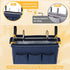 Bedside Caddy Organizer with Fixed Straps and Water Bottle Holder for Home, College Dorm, Hospital Bed, Navy Blue