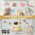 JULBEAR Birthday Cookie Stencils, 36 Pieces Reusable Decoration Templates for Cookies Baking and Party Decor.