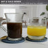 Angardy Homeware Set 6 Silicone Coasters for Drinks of & Gold Holder with Smart and Modern Groove Patterns - protecs