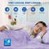 HOMFINE Cooling Blankets for Hot Sleepers - Lightweight Breathable Soft Double Side Blanket for Bed Couch Sofa, Purple,