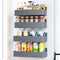 Mystozer Magnetic Spice Rack for Refrigerator, Kitchen Organizer and Storage Shelf, Grey