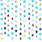 Patelai Glitter Star Garland Banner Decor, 130 Feet Holographic Iridescent Star Hanging Bunting for Parties