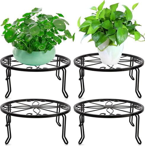 5 Pack Tosnail Metal Plant Stands for Indoor and Outdoor, Planters Flower Pots Holder, Beverage Dispenser Stand