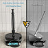 Black Paper Towel Holder Countertop, One-Handed Tear Stand with Ratchet Mechanism, Stainless Steel Weighted Base