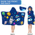 30" 50 Bonsai Tree Spaceman Hooded Beach Towel for Kids, Cute Space Man Bath Towel with Hood, Boy Microfiber Super