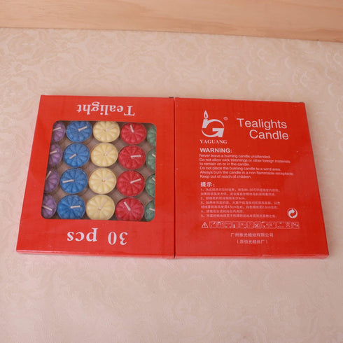 Tealight Candles, 30 Pieces Handmade Delicate Flower Mini Candle Discs for Weddings, Home Decoration & Relaxation