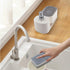 LUNHAJIN Set 4-in-1 Countertop Kitchen Soap Dispenser with Tray and Sponge Holder, Dish and Hand Soap Dispenser