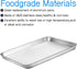 Baking Sheets Set of 2, Bastwe 16 inch Cookie Sheets & Stainless Steel Baking Pans & Toaster Oven Tray Pans, Rectangle Size 15.95L x 11.97W x 1H inch, Non Toxic & Healthy, Mirror Finish & Rust Free by Bastwe