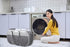 Pop-Up Laundry Basket with Durable Handles, Collapsible Mesh Laundry Hamper, Cationic Gray