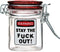 Airtight Glass Herb Mini Storage Jar with Clamping Lid, Choice of Design (Stay the F Out, Small)