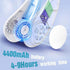Rechargeable Neck Fans with 360° Cooling, Portable Bladeless Wearable Fan with 4000mAh Battery and 3 Speeds