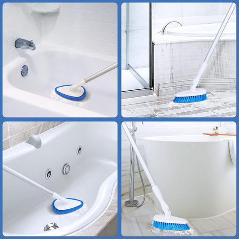 Qaestfy Bathtub Brush Replacement Head for Shower, Tub, and Tile Cleaning, Compatible with QAE008 & QAE002 Model QAE010