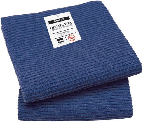 Now Designs Ripple Kitchen Towel, Set of 2, Indigo