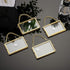 JUXYES Mini Brass Wall Hanging Photo Frame Set of 4, Double Glass Floating Frame for Artwork, Picture, Pressed Flower,