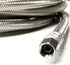 6 FT Stainless Steel Braided Ice Maker Hose, 1/4" Comp by 1/4" Comp Connection