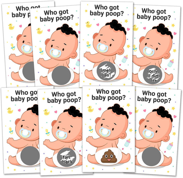 Baby Shower Games 38 Raffle Cards, Dirty Diaper Scratch Off Game, Fun and Easy Baby Shower Activity