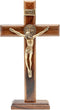 Intercession Wall and Table Wood Cross Crucifix, 10 inches in Antique Gold