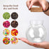 2PCS Airtight Spherical Glass Jar With Cork Lid - 17oz Candy Jar for Preserving and Storing Coffee, Spice, Beans,