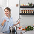 2 Pack Vetacsion Moveable Fridge Magnetic Spice Racks,Metal Black