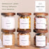 6 Set 15oz 132 Glass Pantry Storage Jars with Acacia Airtight Lid - Thicken Glass Kitchen Canisters with Pantry Labels