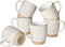 LE TAUCI Coffee Mugs 16 oz,Ceramic Mug Set, Embossment Cups for Latte,