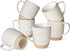 LE TAUCI Coffee Mugs 16 oz,Ceramic Mug Set, Embossment Cups for Latte,