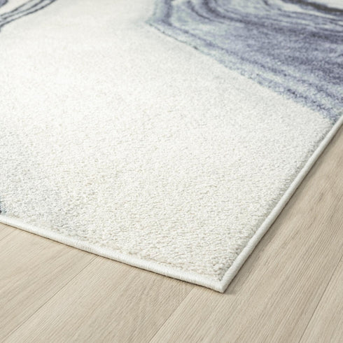 LUXE WEAVERS Abstract Modern Marbled Blue Area Rug - 2x3