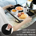 15.8 10.2 1.4" MAONAME Black Decorative Tray for Coffee Table, Modern Serving Tray with Handles, Plastic Rectangular