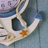 Nautical Wheel Rudder Steering Wheel Decor, Mediterranean Style Anchor Clock Beach Sea Theme Wall Hanging Decoration