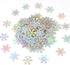 Vofrise 200PC Iridescent Snowflakes Confetti for Winter Wonderland Party Decorations Snowflake Table Scatter