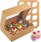 Cupcake Boxes 12 Count - 2 Pack Disposable Containers with Window and Inserts for Muffins, Cookies, Treats