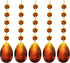 PATIKIL Teardrop Crystal Chandelier, 5 Pack 135mm Length Prisms Part Dark Amber