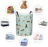 Cute Puppy Dog Round Laundry Hamper Storage Basket for Toys and Clothes Organizer, 62L