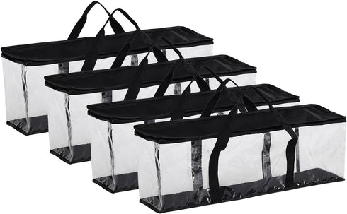Fasmov Set of 4 DVD Storage Bags, Hold up to 160 DVDs, Water Resistant with Handles