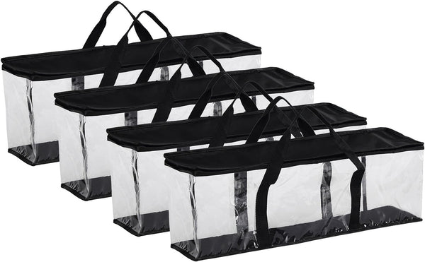 Fasmov Set of 4 DVD Storage Bags, Hold up to 160 DVDs, Water Resistant with Handles