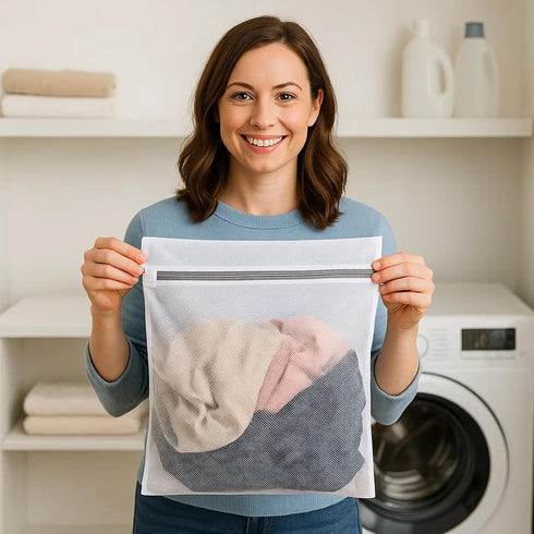 Kimmama Oversize Mesh Laundry Bags - Large Delicates Bag for Washing Machine, Jumbo Sack for Clothes, Bed Sheets, Toys