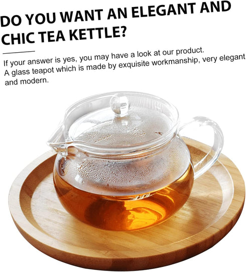 UPKOCH Tea Infuser Portable Heater Filter, Clear Japanese-style Teapot for Loose Leaf Tea Steeping