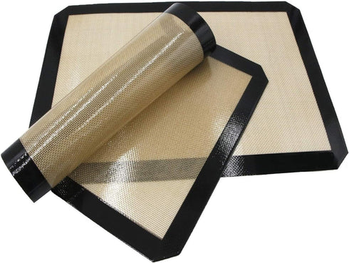 Premium Non Stick Silicone Baking Mats Quarter Sheet Toaster Oven Liner Small,Set Of 2 Mats (Size 8.5" - 11.5") by BOGZON