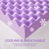 SINWEEK 2 Inch Egg Crate Memory Foam Mattress Topper - Twin XL, Pressure Relieve CertiPUR-US Certified, Purple