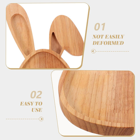 Cabilock Easter Bunny Cutting Board Kitchen Chopping Board Platter Rabbit Shaped Cheese Dessert Serving Tray Charcuterie Board Spring Salad Dish Plate by Cabilock