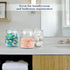 Half Gallon Glass Jars with Lid, Set of 2 Wide Mouth Cookie Jars for Kitchen Storage and Organization