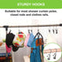 Boot Hangers Clips - 16 Pack Heavy Duty Laundry Hooks for Closet Organizer, Travel Pants Socks Handbags