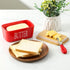 Hasense Butter Dish with Lid and Knife For Countertop, Large Butter Keeper Container with Stainless Steel Knife Spreader for Counter, Airtight Butter Holder with Cover for Kitchen,Red